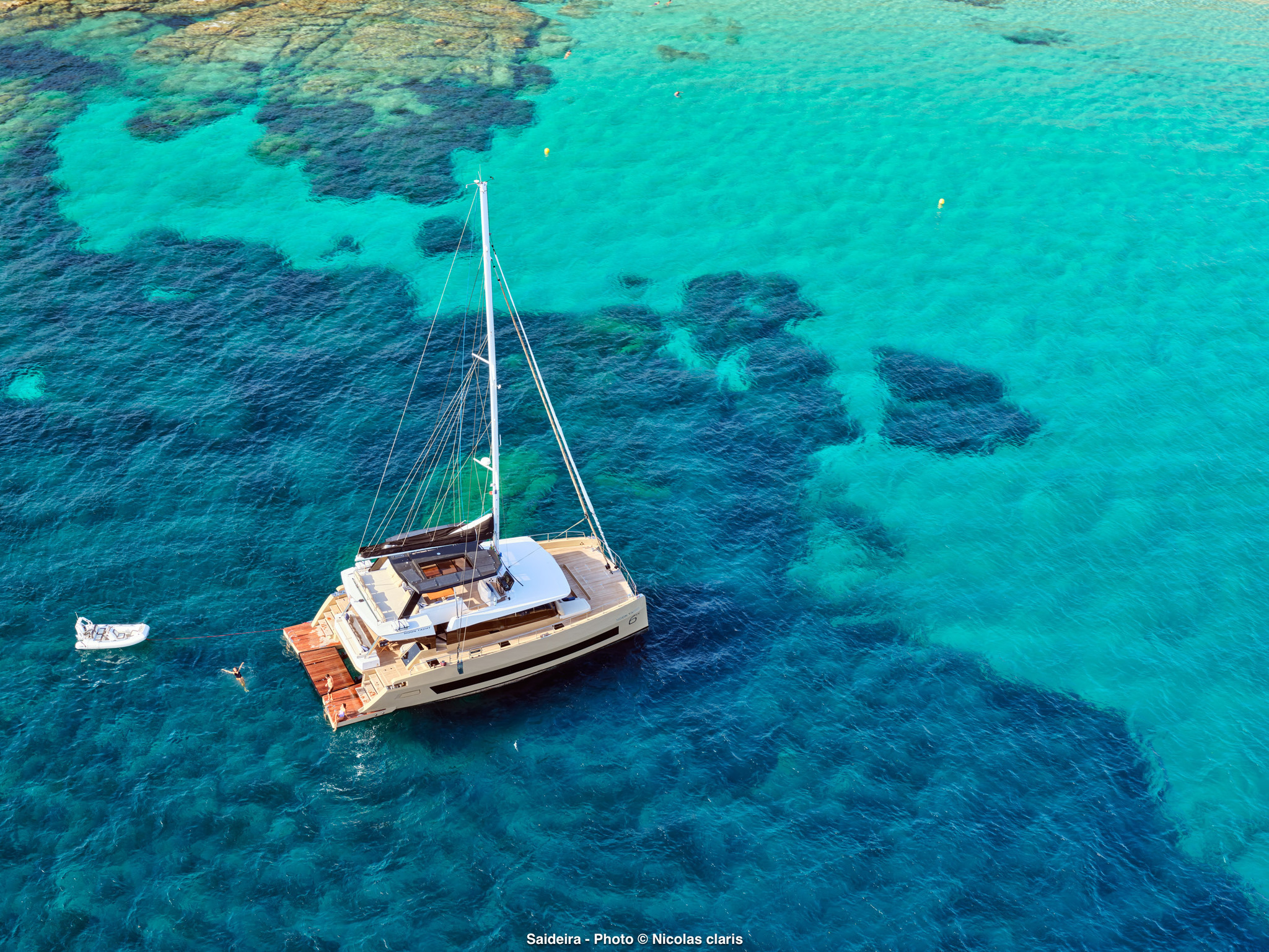 Pro - aerial at anchor