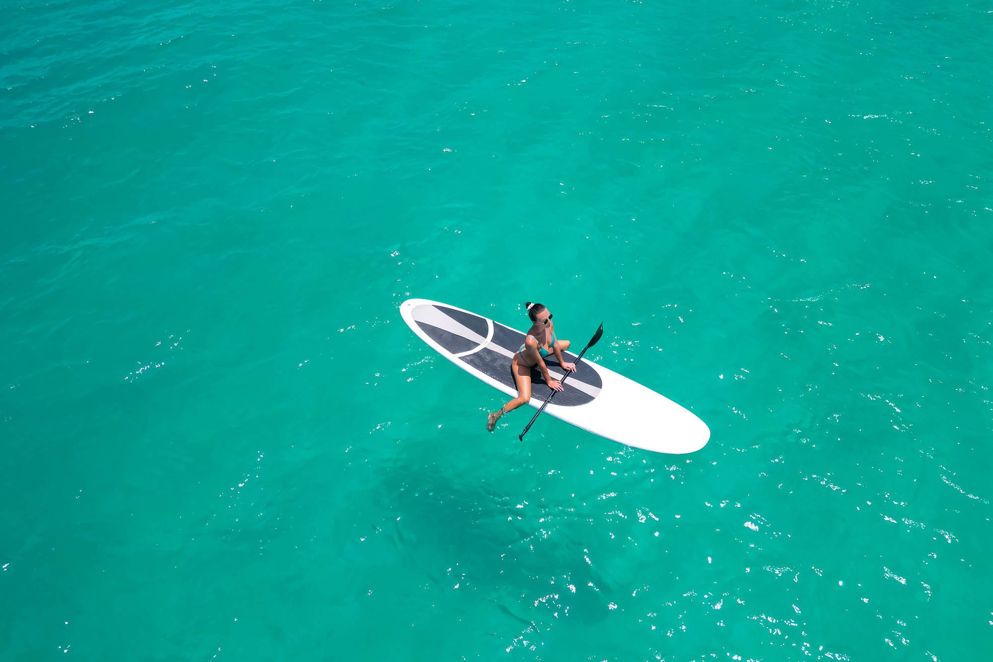 Caribbean paddle boarding